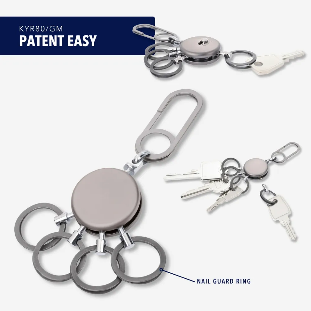 Schlüsselanhänger PATENT EASY gunmetal, gunmetal – Bild 7