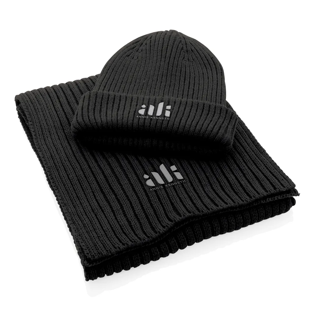 Impact AWARE™ Polylana® Strickschal 180x25cm, schwarz – Bild 5