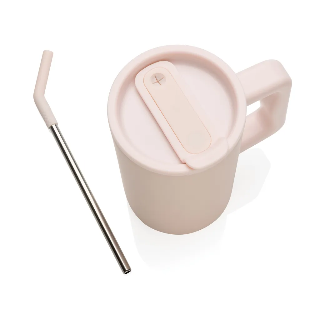 Cube Becher aus RCS recyceltem Stahl 800ml, rosa – Bild 6