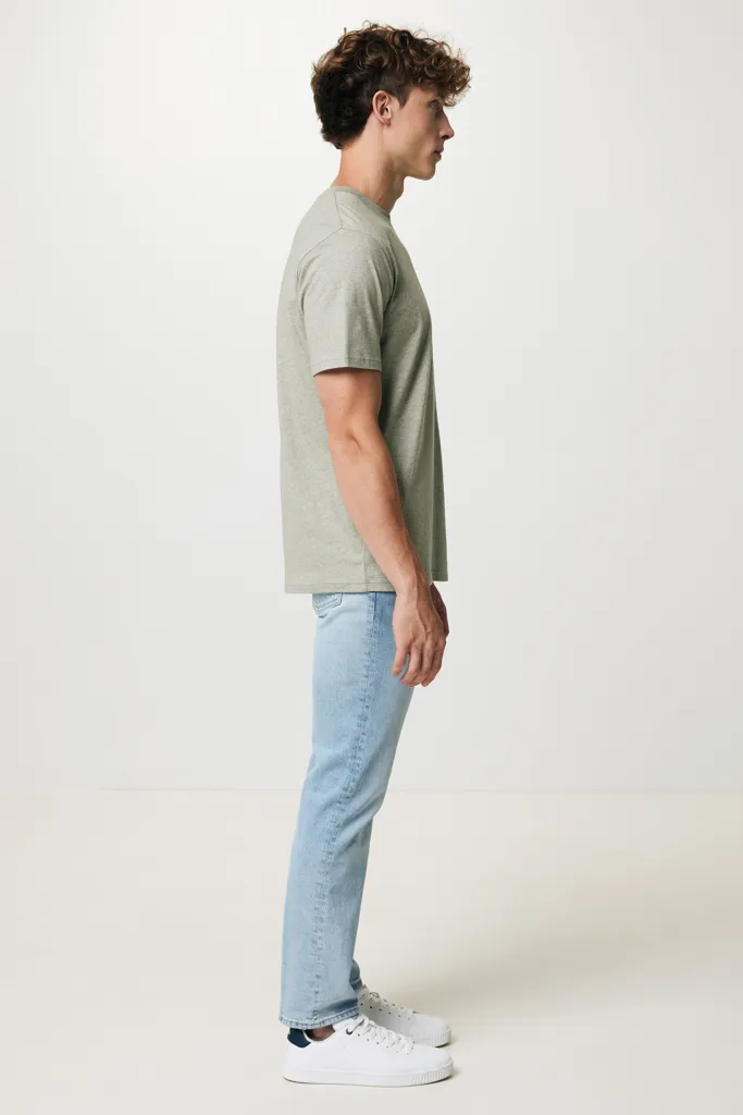 IQONIQ Sierra Lightweight T-Shirt aus recycelter Baumwolle, light heather green – Bild 6
