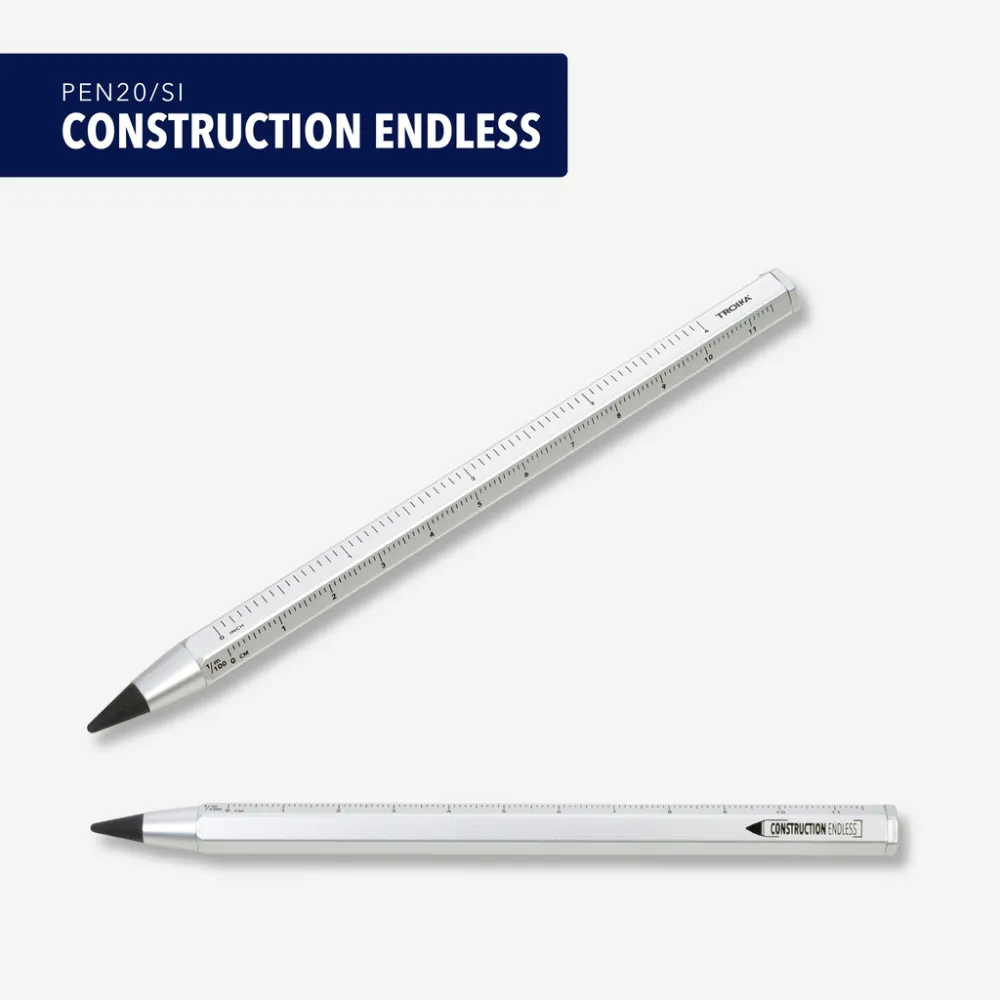 Multitasking-Bleistift CONSTRUCTION ENDLESS silberfarben, silberfarben – Bild 5