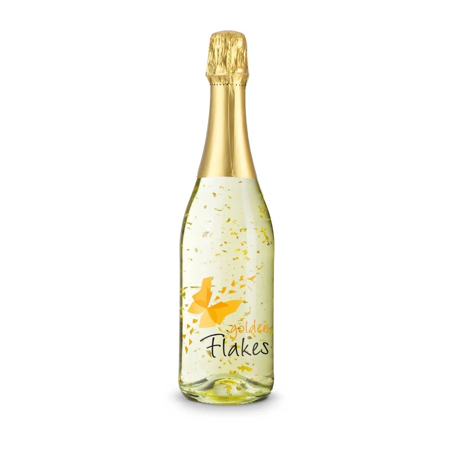 Golden Flakes - Flasche klar, 0,75 l, gold – Bild 3