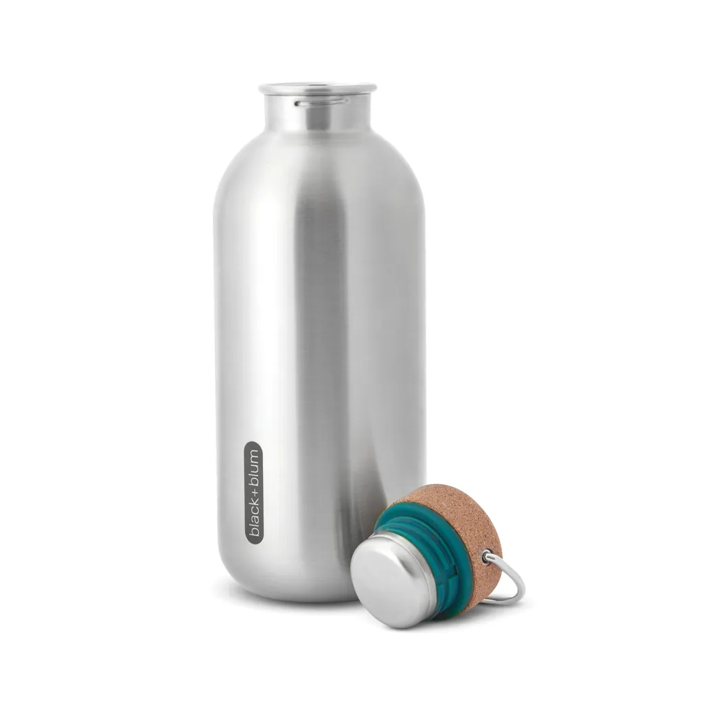 Black+Blum Stahl-Wasserflasche 600ml, turkis – Bild 2