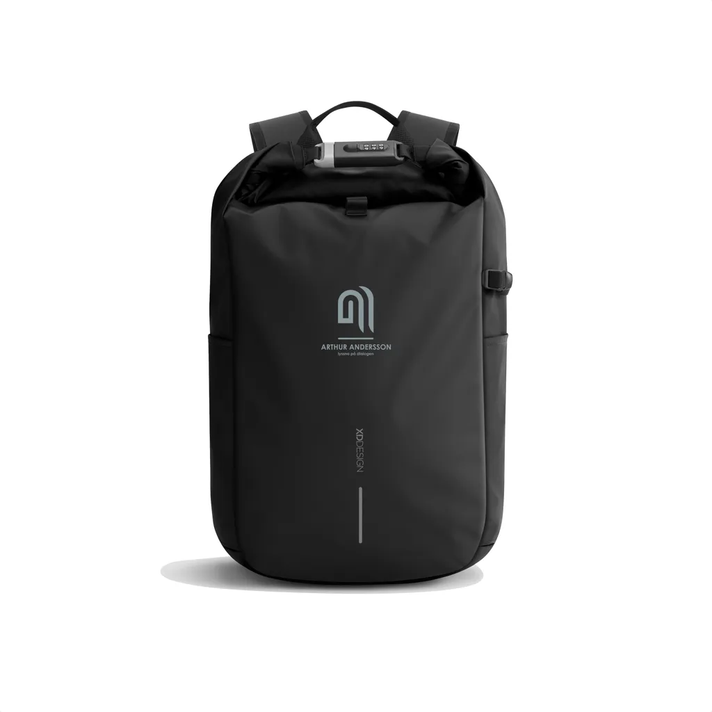 Urban wasserabweisender Anti-Diebstahl Rucksack, schwarz – Bild 26