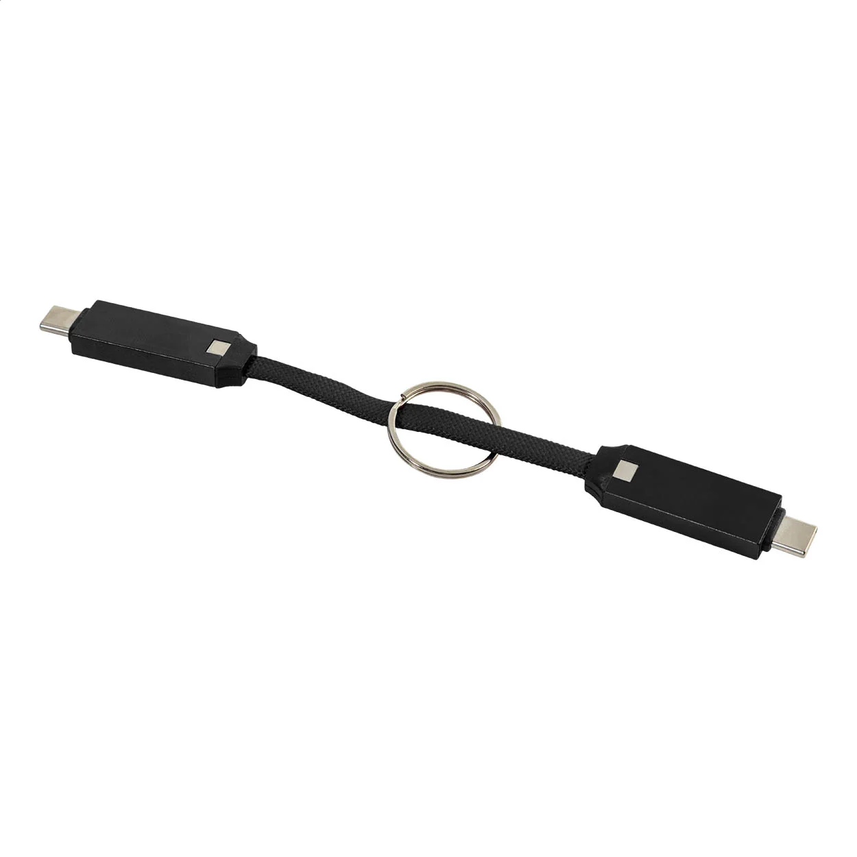 Schlüsselanhänger Keycab mit 60W USB-C-Kabel, schwarz – Bild 5