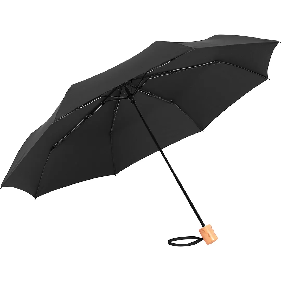 Taschenschirm ÖkoBrella, Ø 98 cm, Länge 26,5 cm, schwarz wS – Bild 3