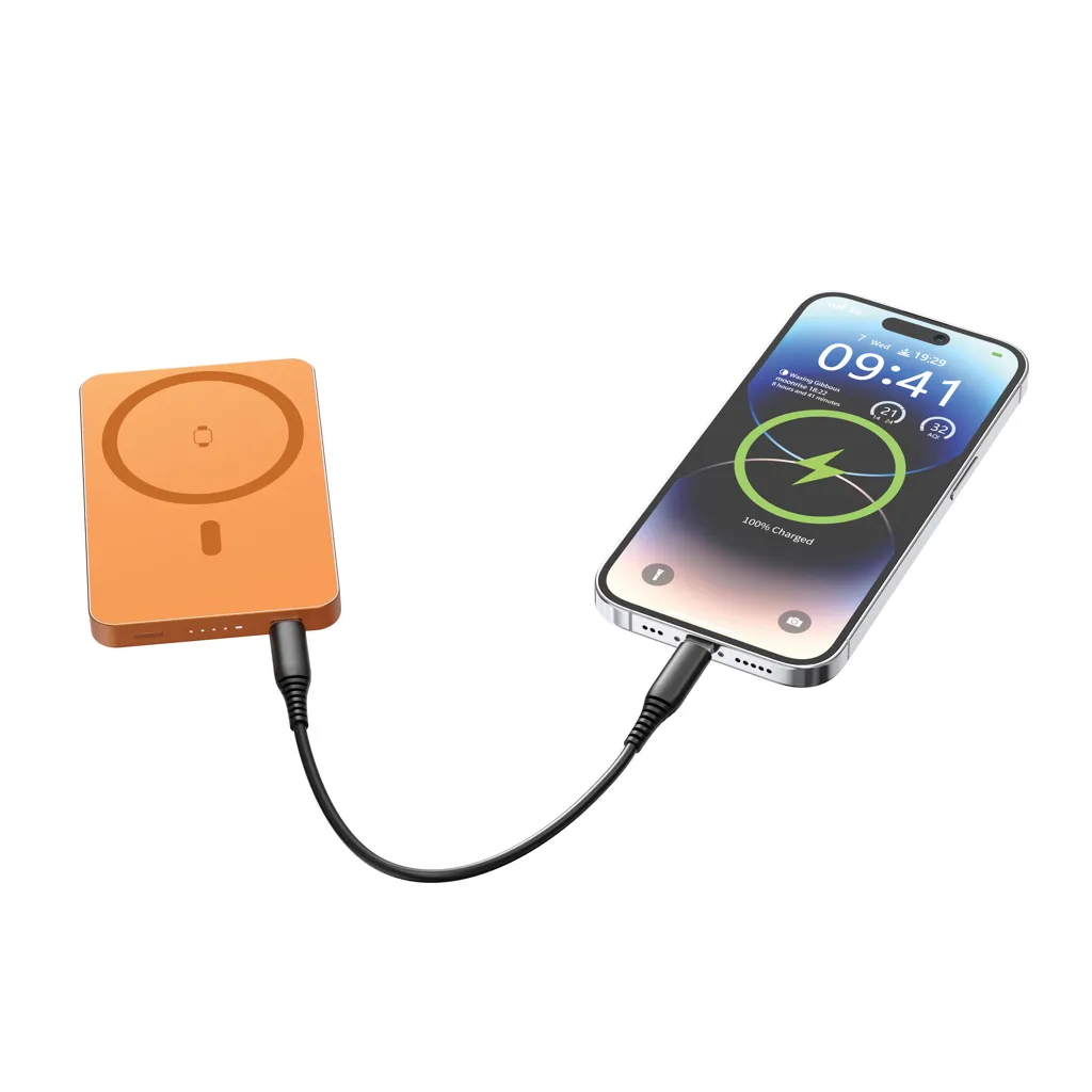 Urban Vitamin Marin 5.000mAh magnet. 15W Wireless Powerbank, orange – Bild 5