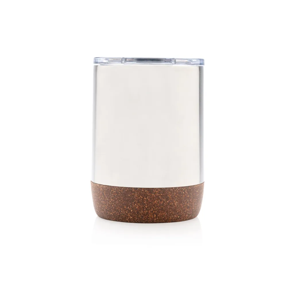 Kleine Vakuum-Kaffeetasse aus RCS rSteel & Kork, silber – Bild 2