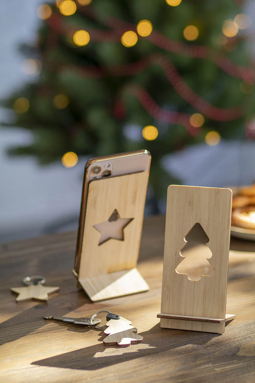 Handyhalter Weihnachtsbaum Kannykka, natur – Bild 3