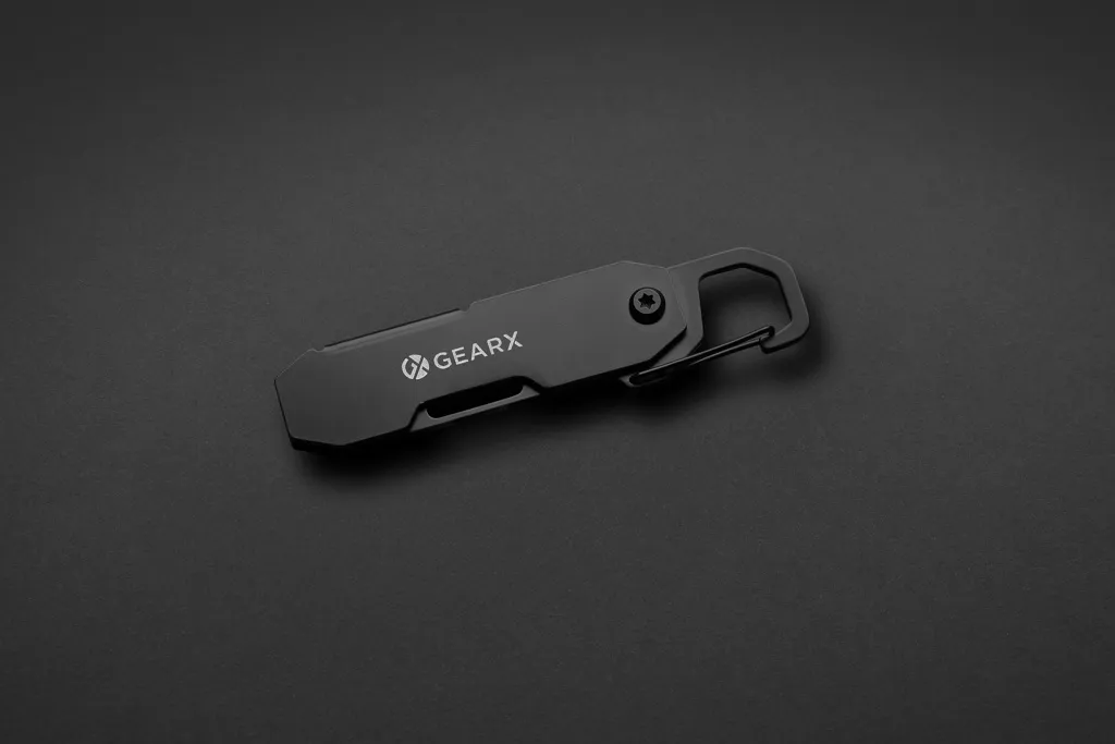 Gear X faltbares EDC-Werkzeug mit Kartonmesser & Karabiner, schwarz – Bild 7