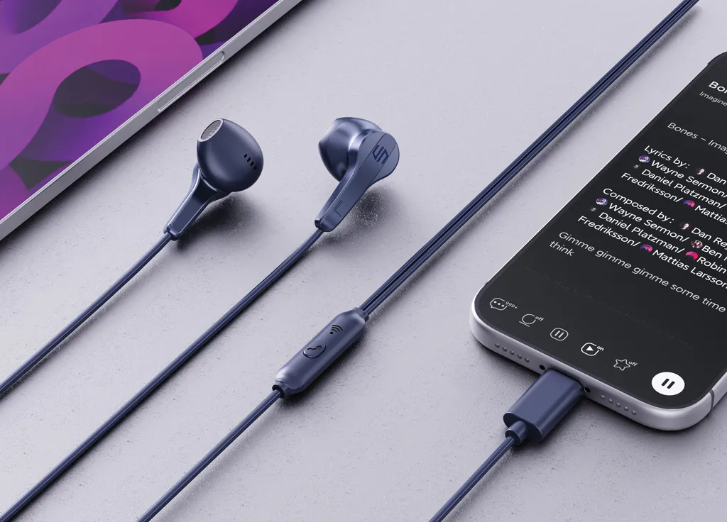 Urban Vitamin Hartford kabelgebundene RCS In-Ear-Kopfhörer, navy blau – Bild 5