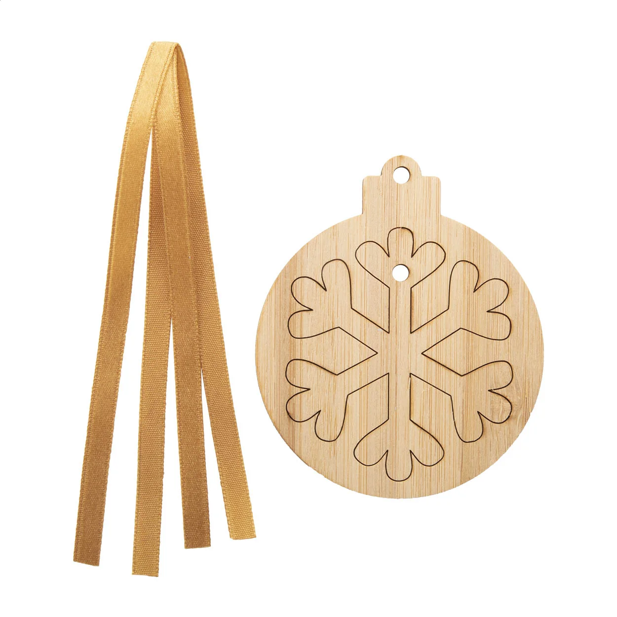 Weihnachtsbaumschmuck Jerpstad, Schneeflocke, natur – Bild 2