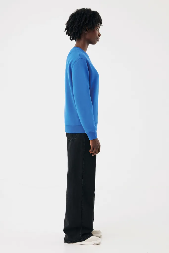 IQONIQ Torla Rundhals-Pullover aus recycelter Baumwolle, Königsblau – Bild 6