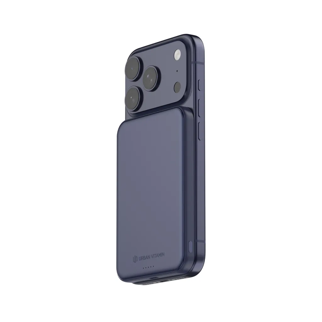 Urban Vitamin Pomona 5000mAh Qi2.2 25W magnetische Powerbank, blau – Bild 3