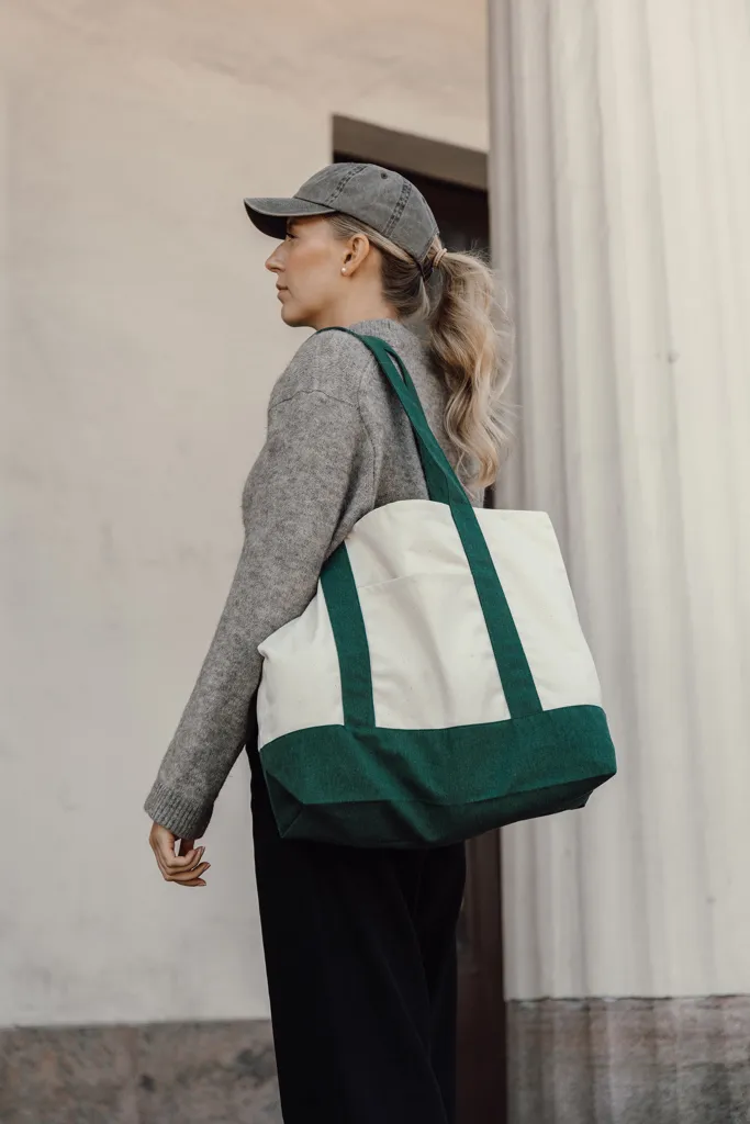 SHOP LOCAL AWARE™ Tasche aus recycelter Baumwolle, 350g/m², grün – Bild 5