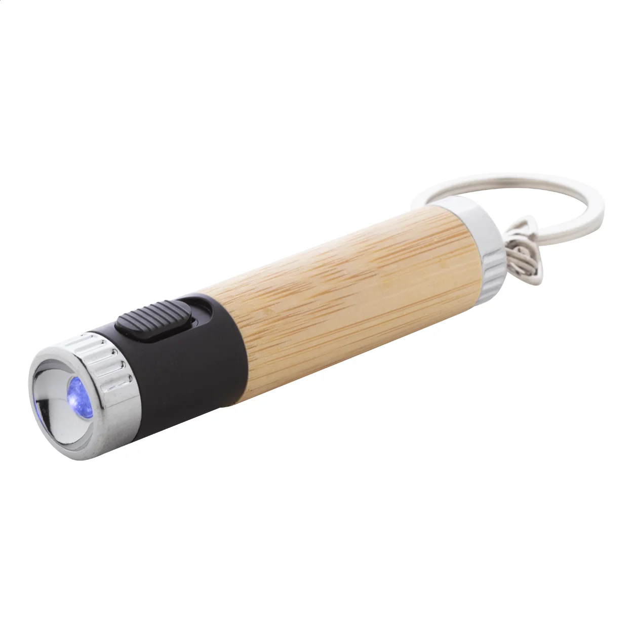 Mini-Taschenlampe Raboo, schwarz, natur – Bild 2