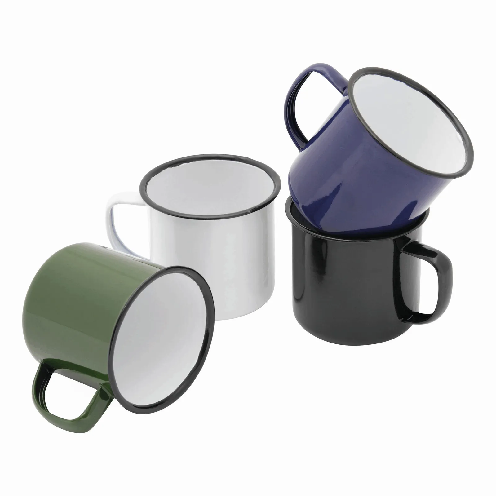 RETRO CUP - Emaille Becher, schwarz, weiß – Bild 8