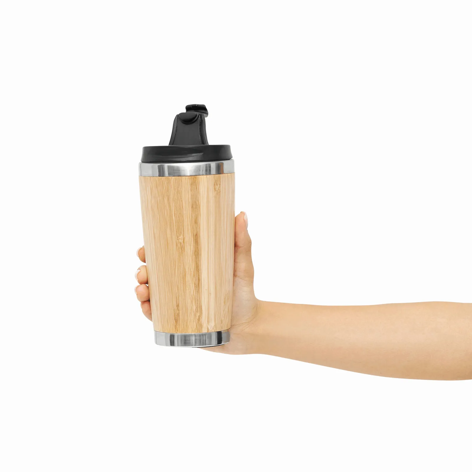 TAKE BAMBOO - Isolierbecher braun, schwarz, silber, braun, schwarz – Bild 9