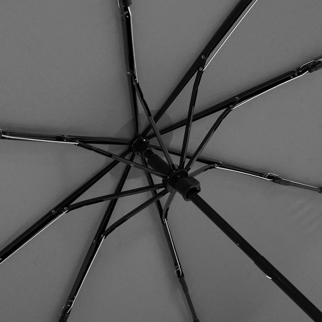 Taschenschirm ÖkoBrella, Ø 98 cm, Länge 26,5 cm, grau wS – Bild 4