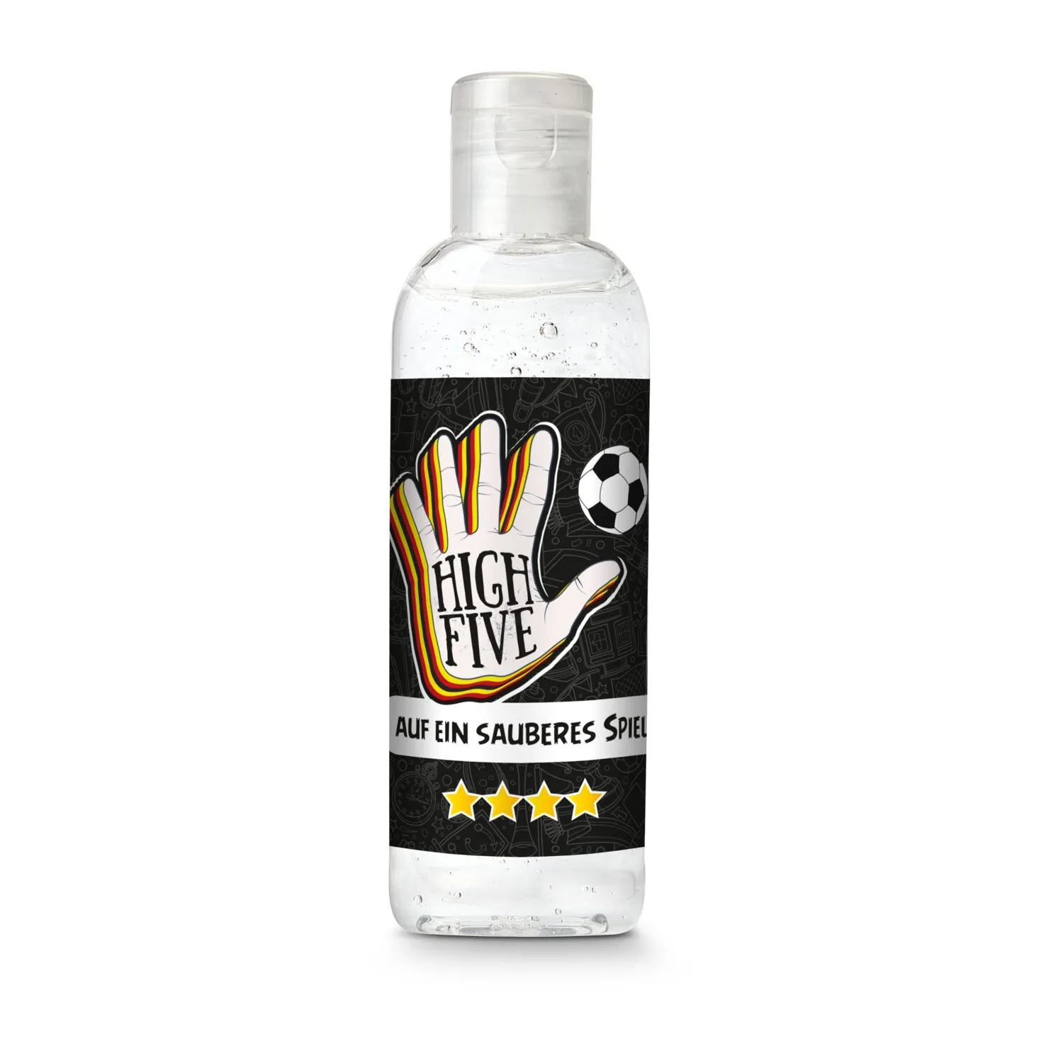 Handreinigungsgel Macht's Rein, 100 ml für Fußballdeutschland-Fans, schwarz – Bild 2