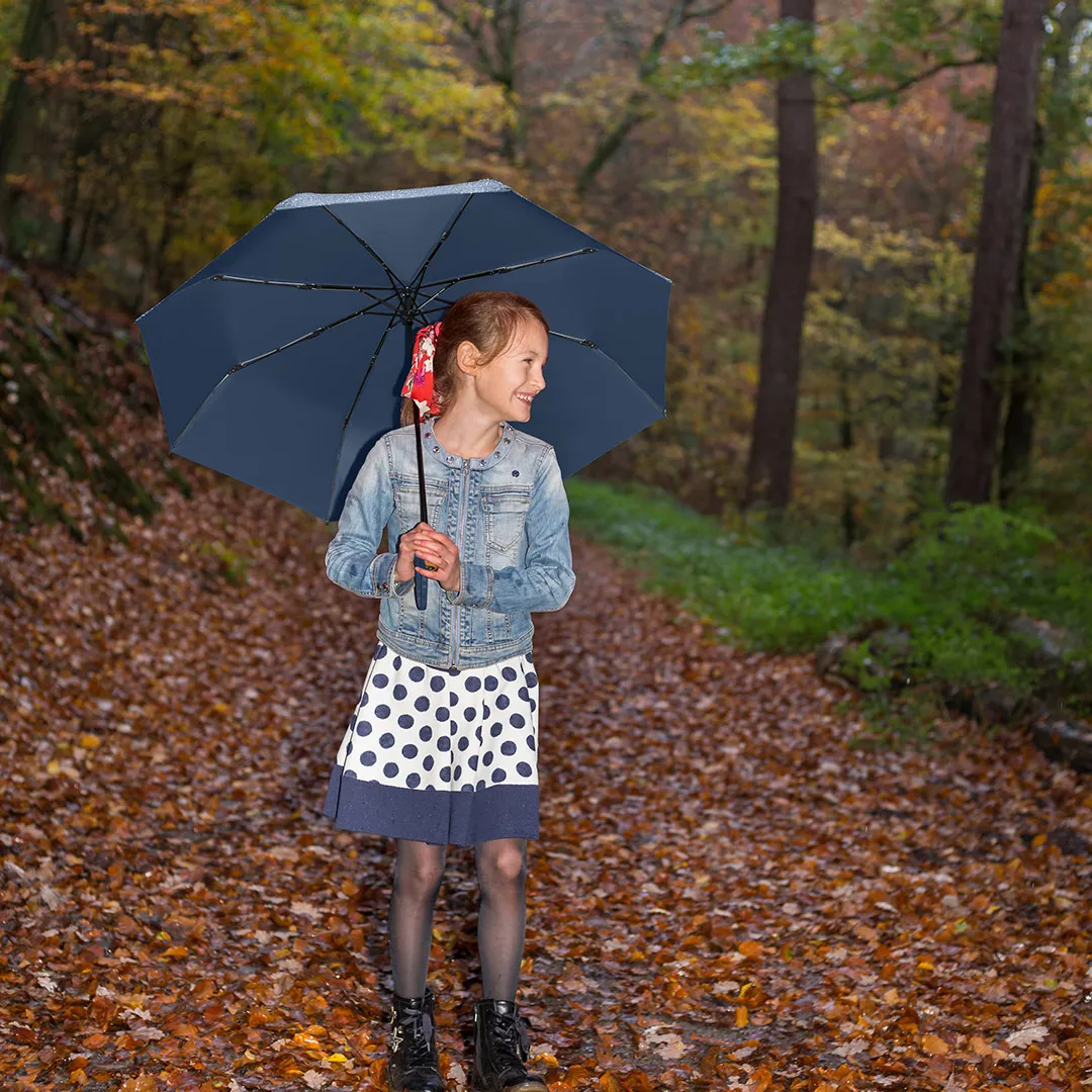 Taschenschirm ÖkoBrella, Ø 98 cm, Länge 26,5 cm, marine wS – Bild 8