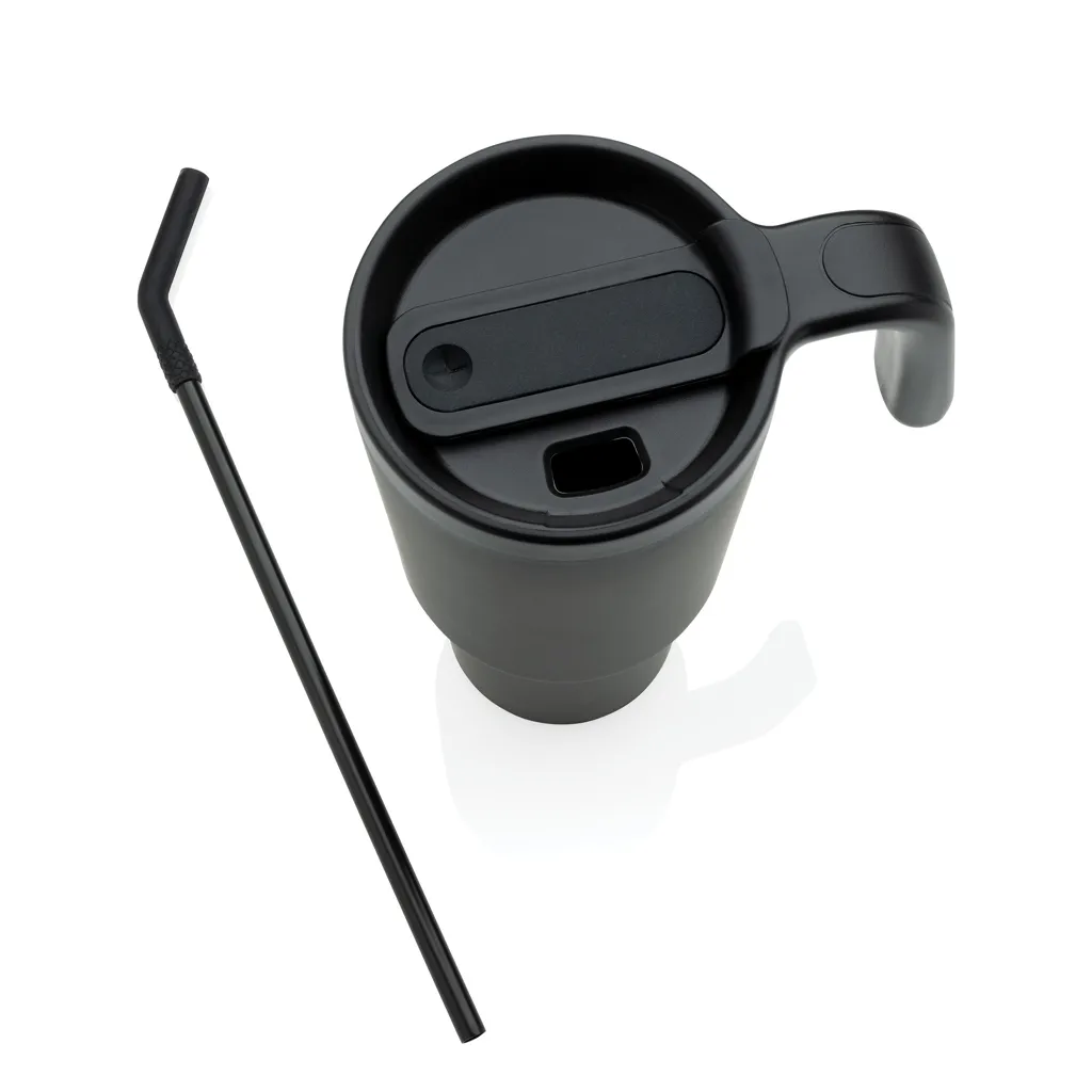 Graphic 360 Becher aus RCS-zertifiziert recyc. Stahl, 900ml, schwarz – Bild 4