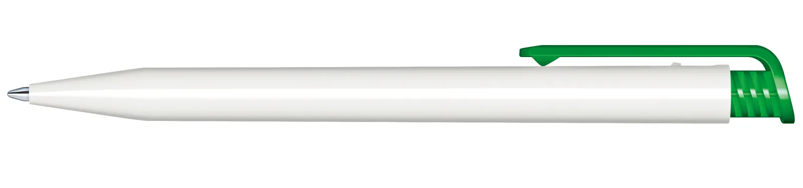 Super Hit Polished Basic Druckkugelschreiber, Weiß - Grün 347 – Bild 4