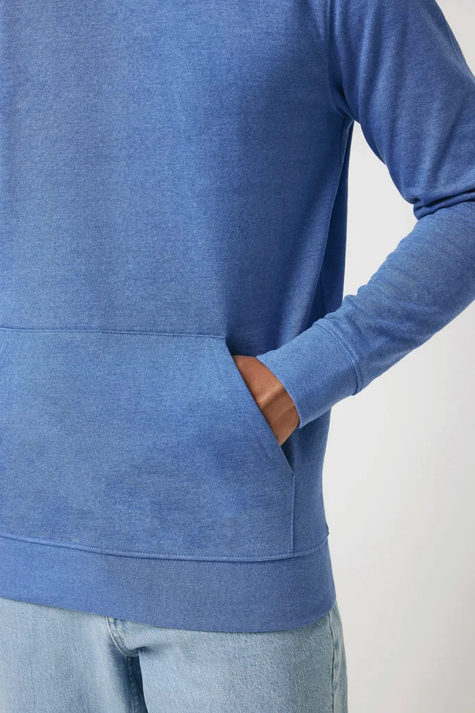 IQONIQ Torres ungefärbter Hoodie aus recycelter Baumwolle, heather blue – Bild 7