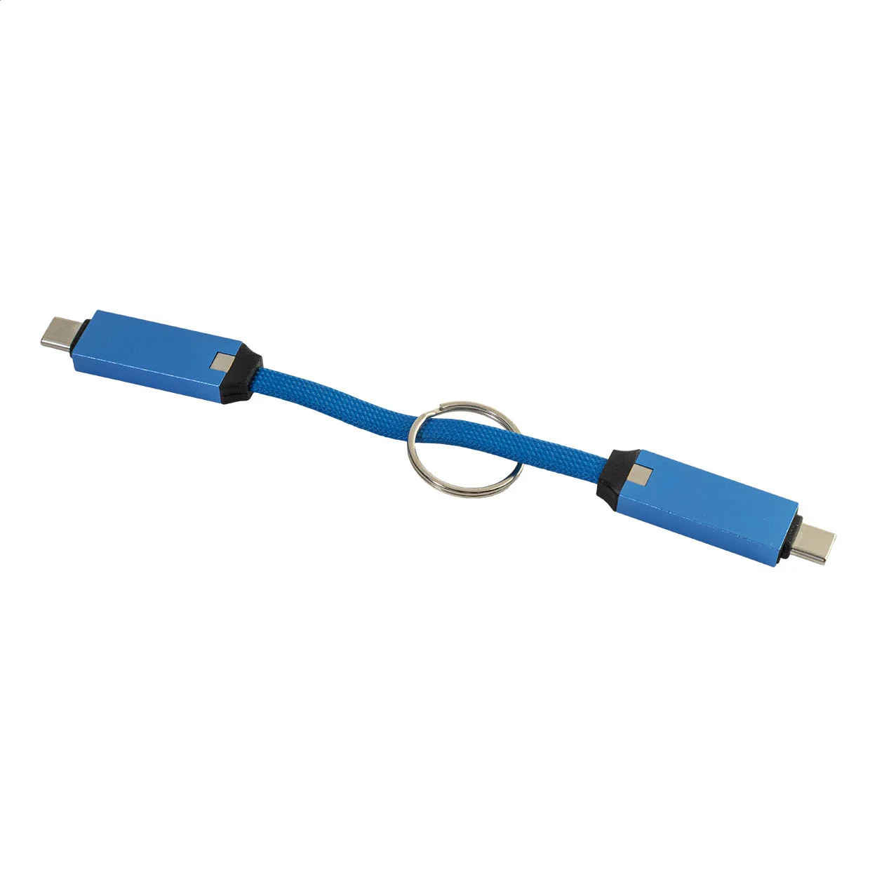Schlüsselanhänger Keycab mit 60W USB-C-Kabel, blau – Bild 3