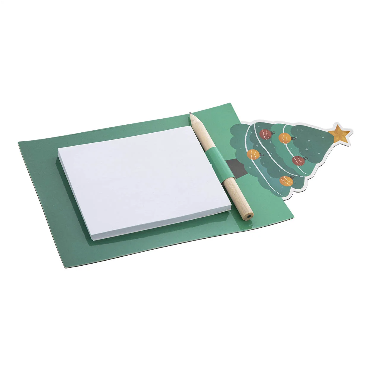 Magnetischer Notizblock Weihnachten, Weihnachtsmann Julliste, grün – Bild 3
