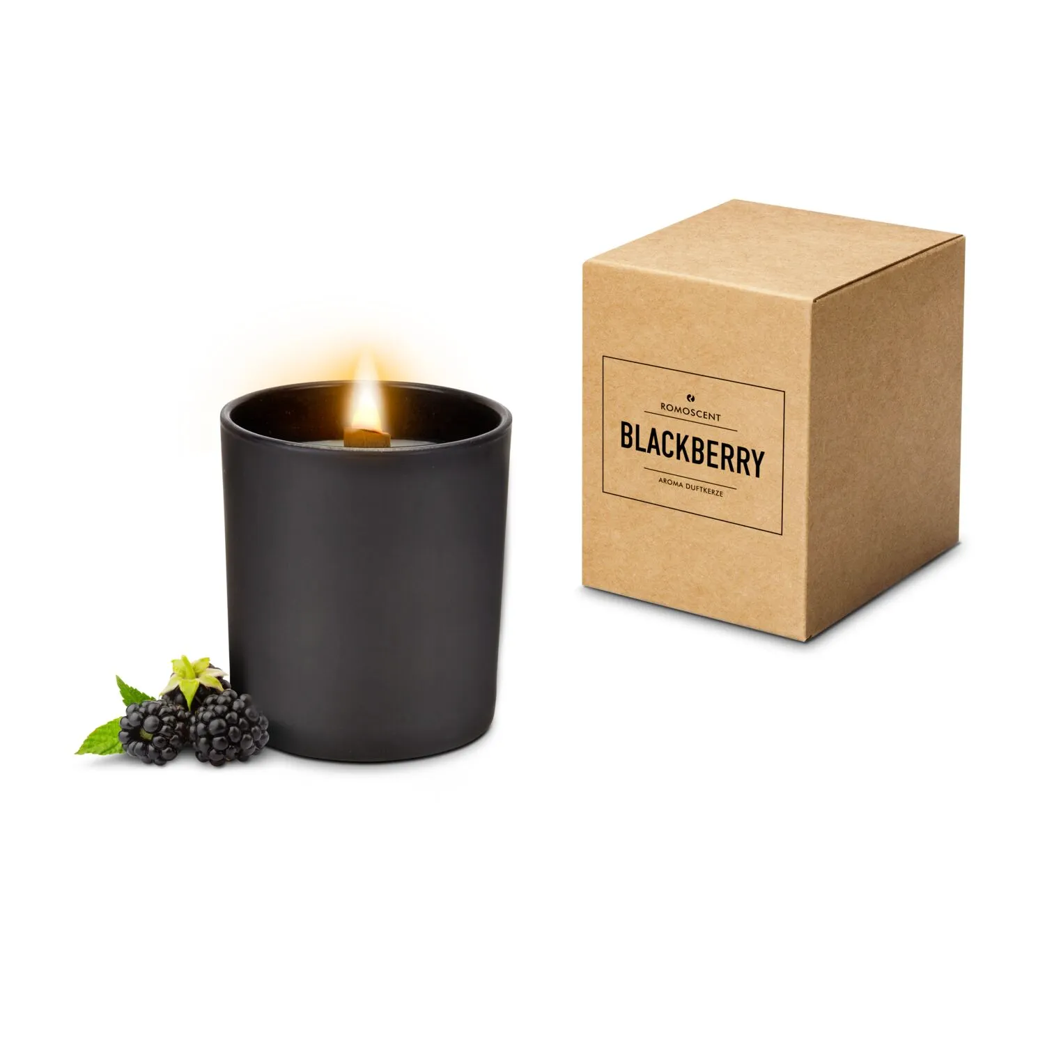 ROMOSCENT® Aromakerze Blackberry, schwarz – Bild 2