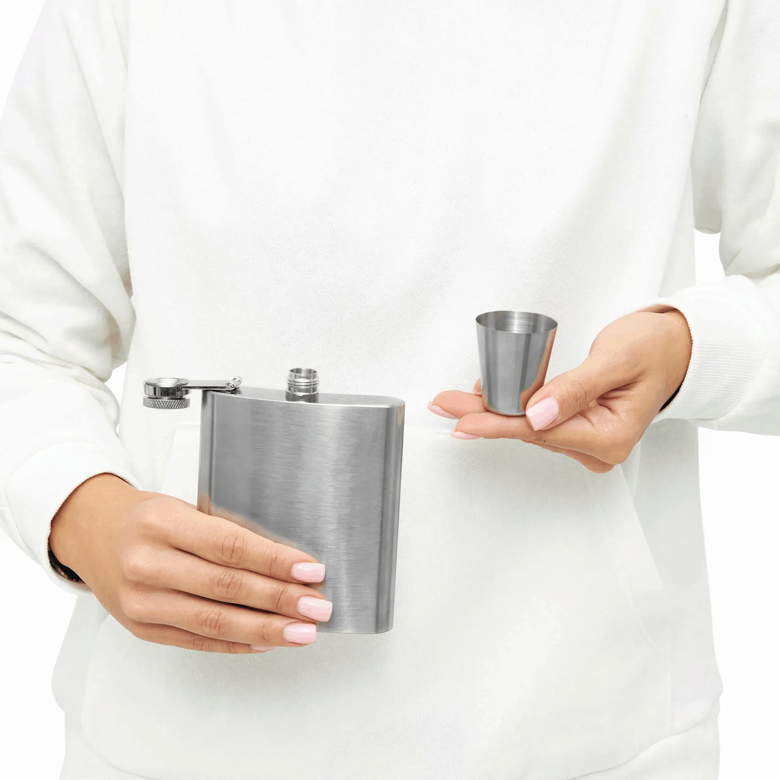 GENTLEMAN - Flachmann-Set schwarz, silber, schwarz, silber – Bild 9