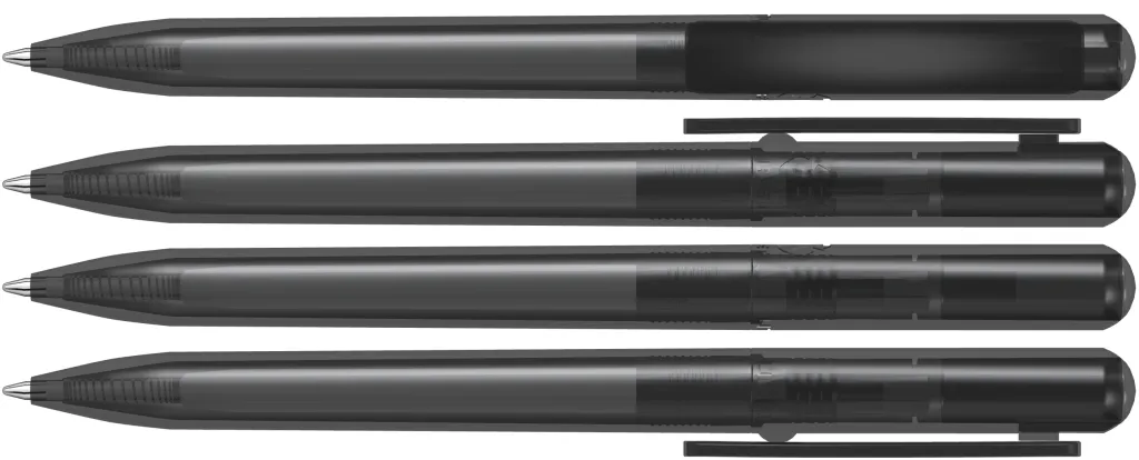 RECYCLED PET PEN CHANGE transparent Drehkugelschreiber anthrazit, anthrazit – Bild 2