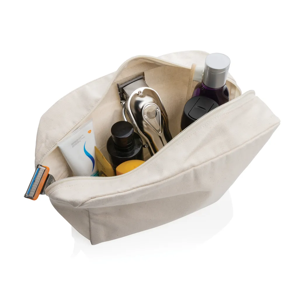 Impact Aware™ 285g/m² Kosmetiktasche aus ungefärbtem Canvas, off white – Bild 2