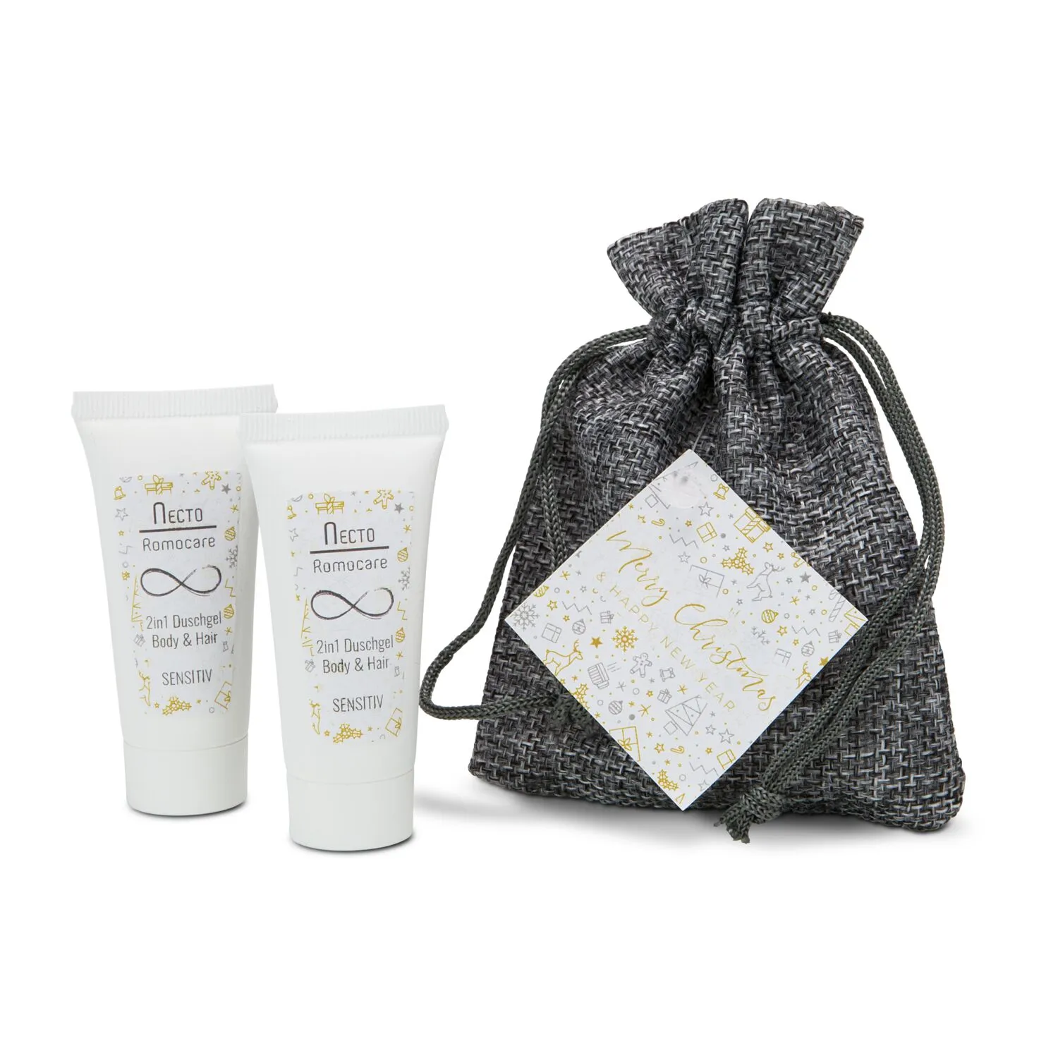 Geschenkset / Präsenteset: Duschgel Duo Mini, grau – Bild 2