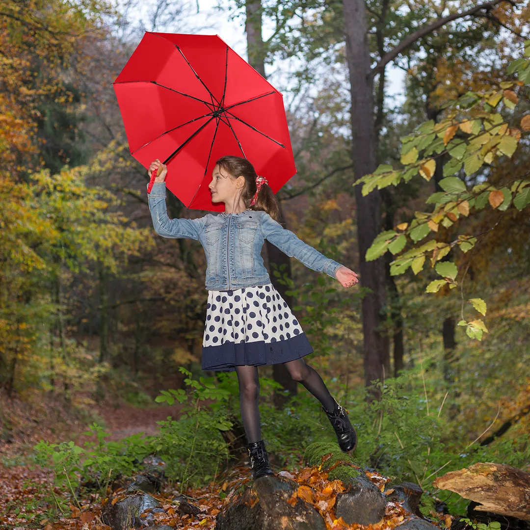 Taschenschirm ÖkoBrella, Ø 98 cm, Länge 26,5 cm, rot wS – Bild 7