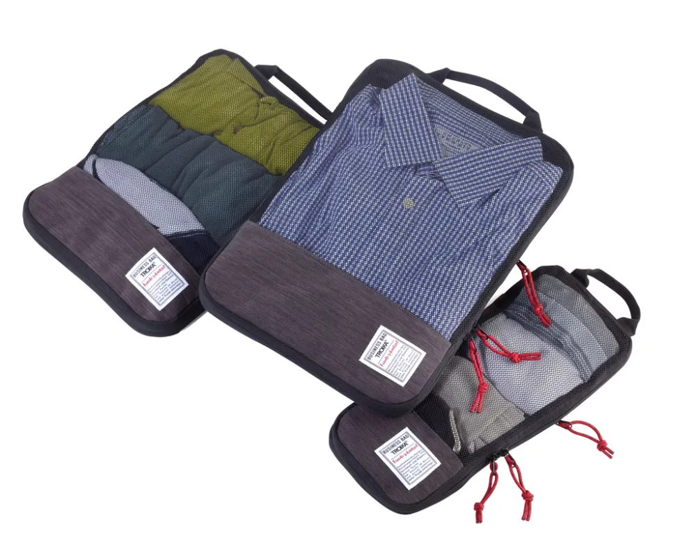 Reise-Kompressionstaschen Set BUSINESS PACKING CUBES, anthrazit/schwarz – Bild 3