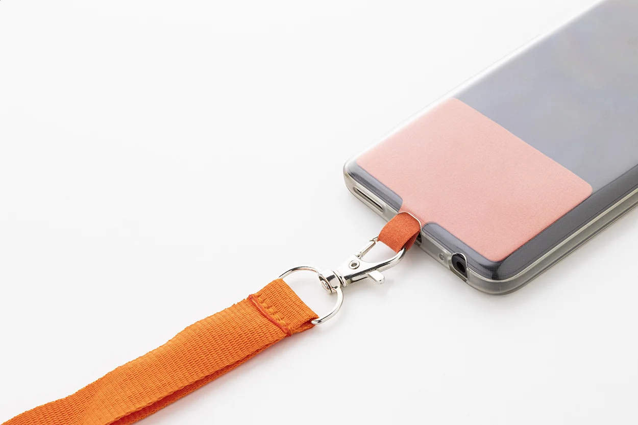 RPET-Handyhalter-Lanyard Revent Call, orange – Bild 4
