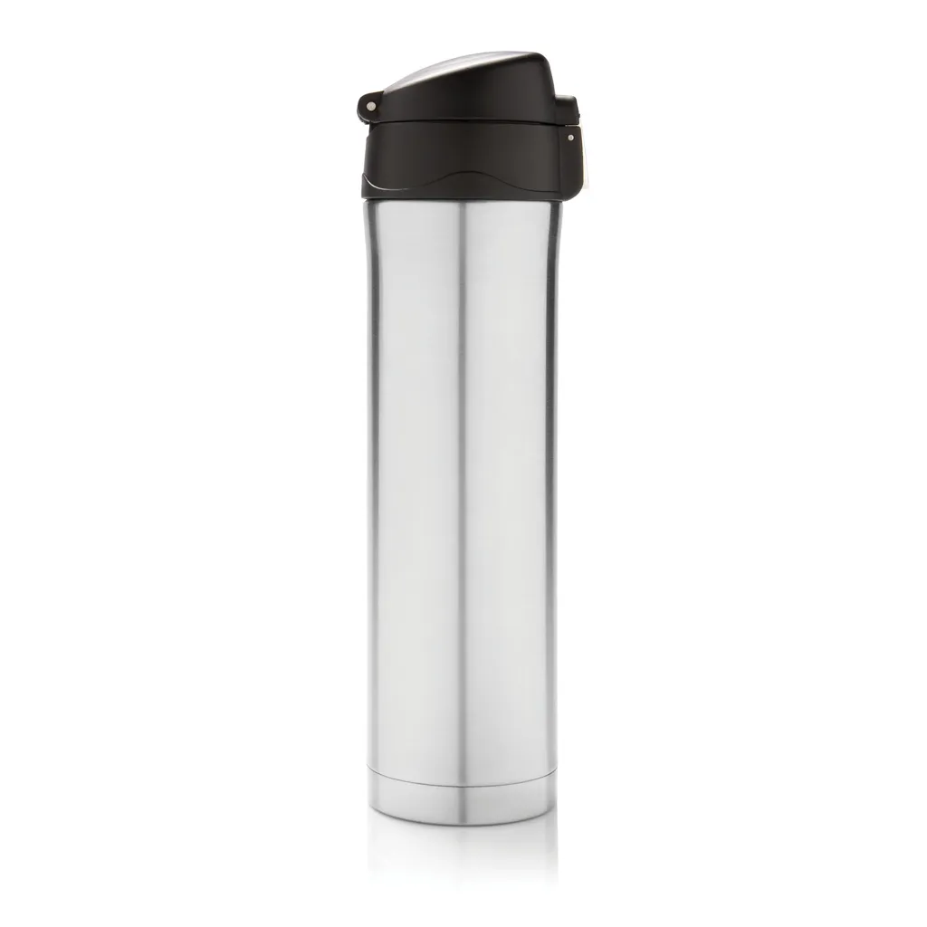 Easy Lock Vakuum-Flasche aus RCS recyceltem Stahl, silber – Bild 4