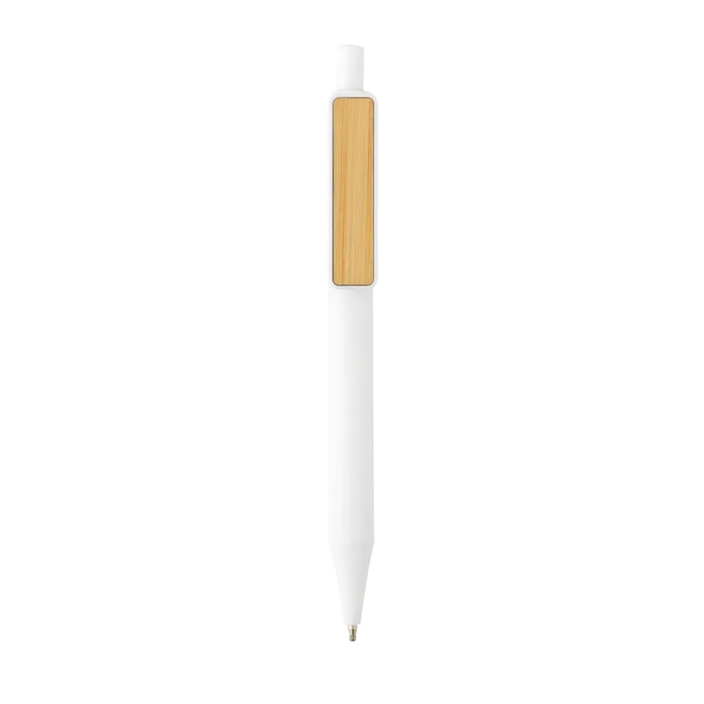 GRS rABS Stift mit Bambus-Clip, weiß – Bild 2
