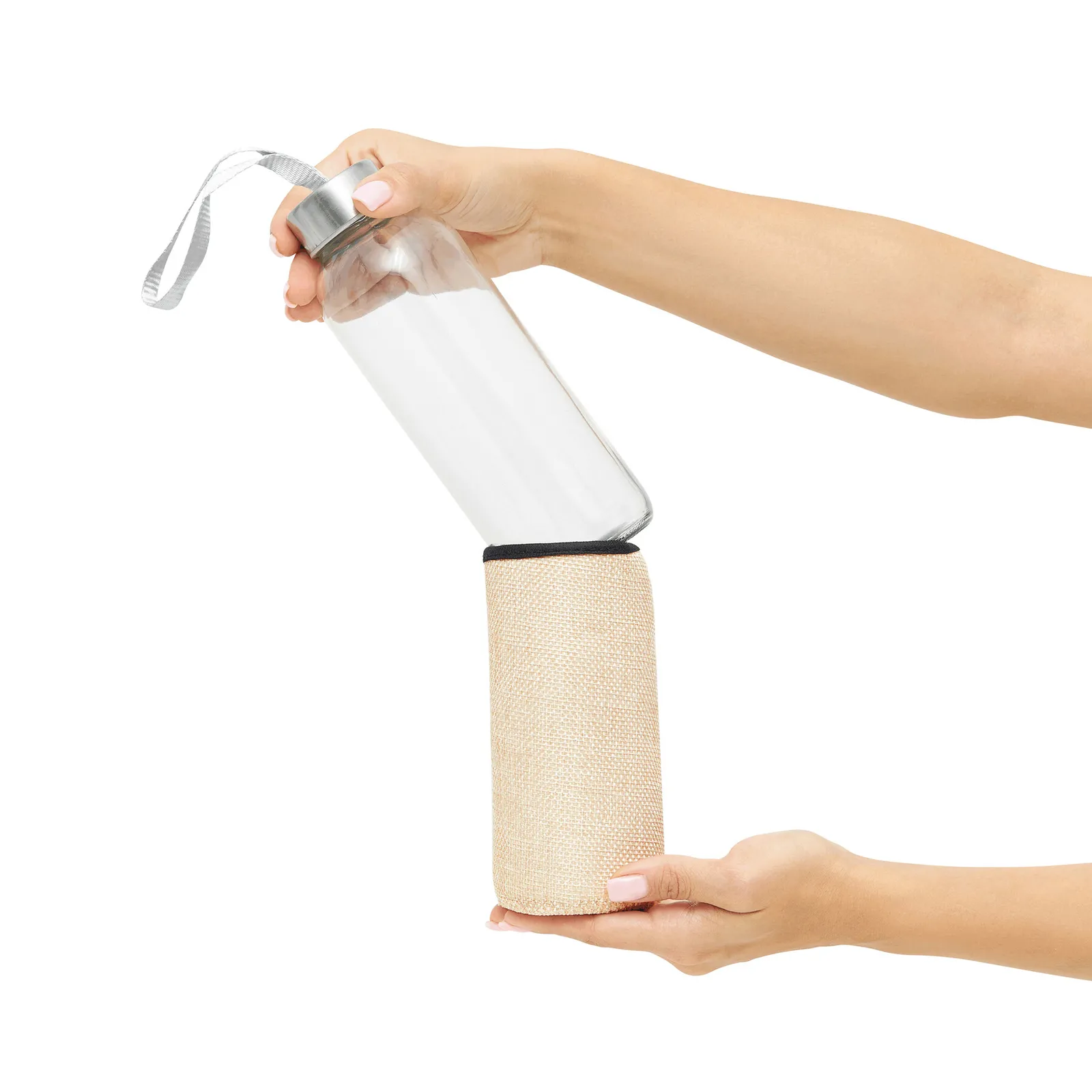 TAKE JUTY - Glas-Trinkflasche, natur – Bild 6