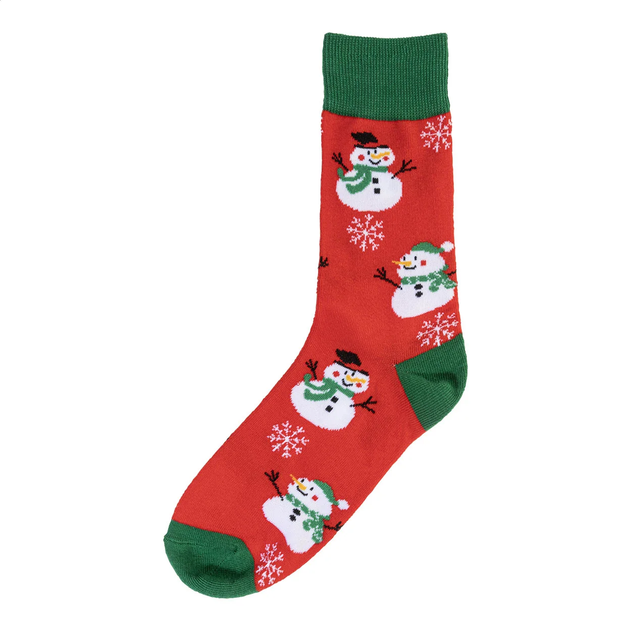Weihnachtssocken Julsokka, Schneemann, rot, grün – Bild 3