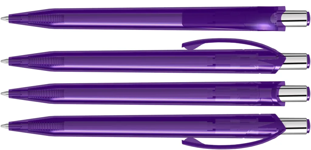 BEAT transparent Druckkugelschreiber violett, violett – Bild 2