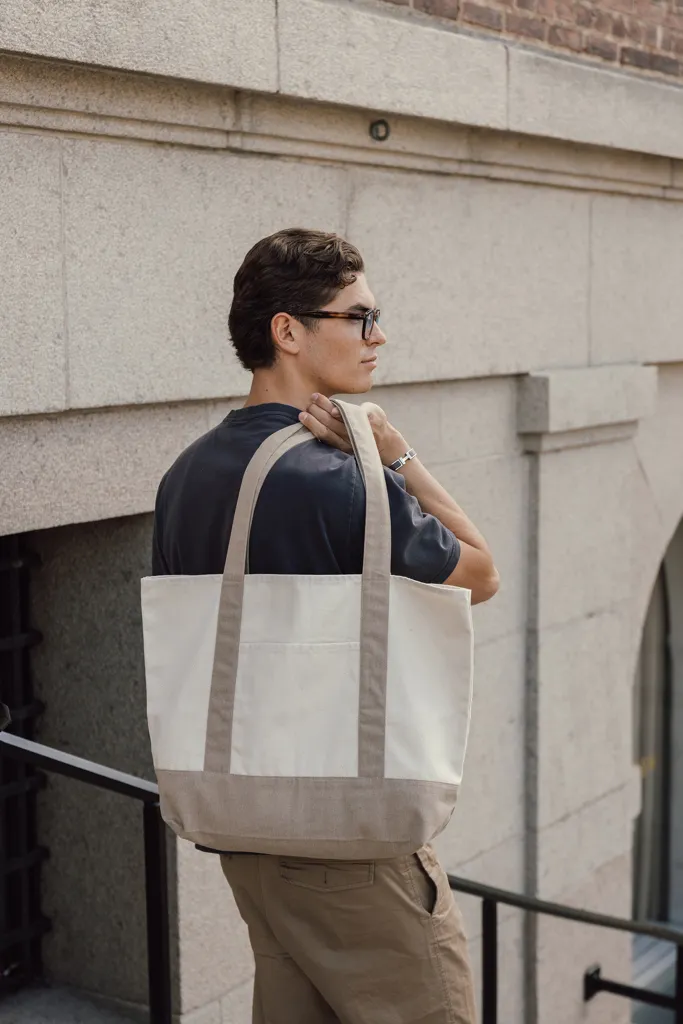 SHOP LOCAL AWARE™ Tasche aus recycelter Baumwolle, 350g/m², off white – Bild 7