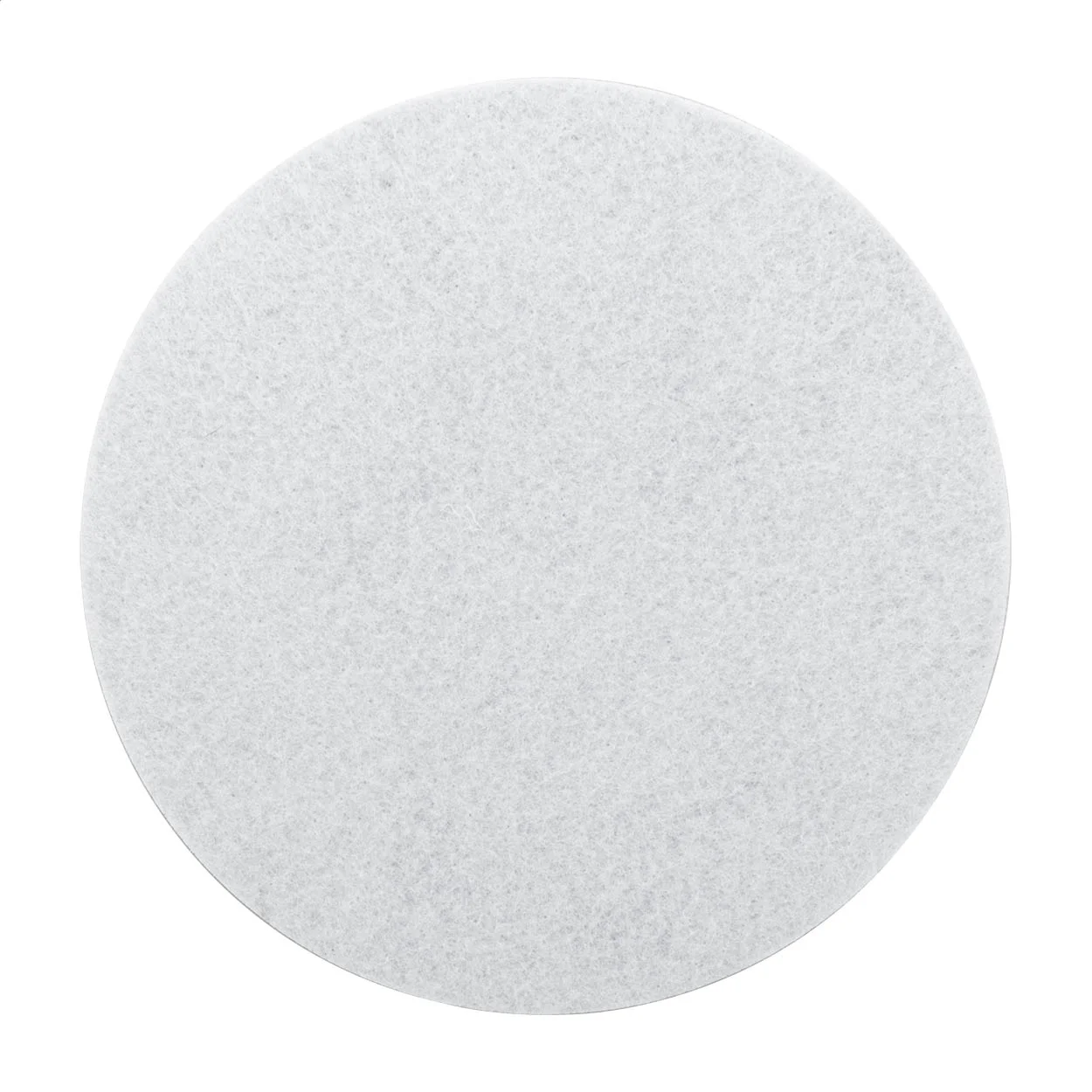 RPET-Filzuntersetzer CreaFelt Drink Plus, rund, weiß – Bild 3