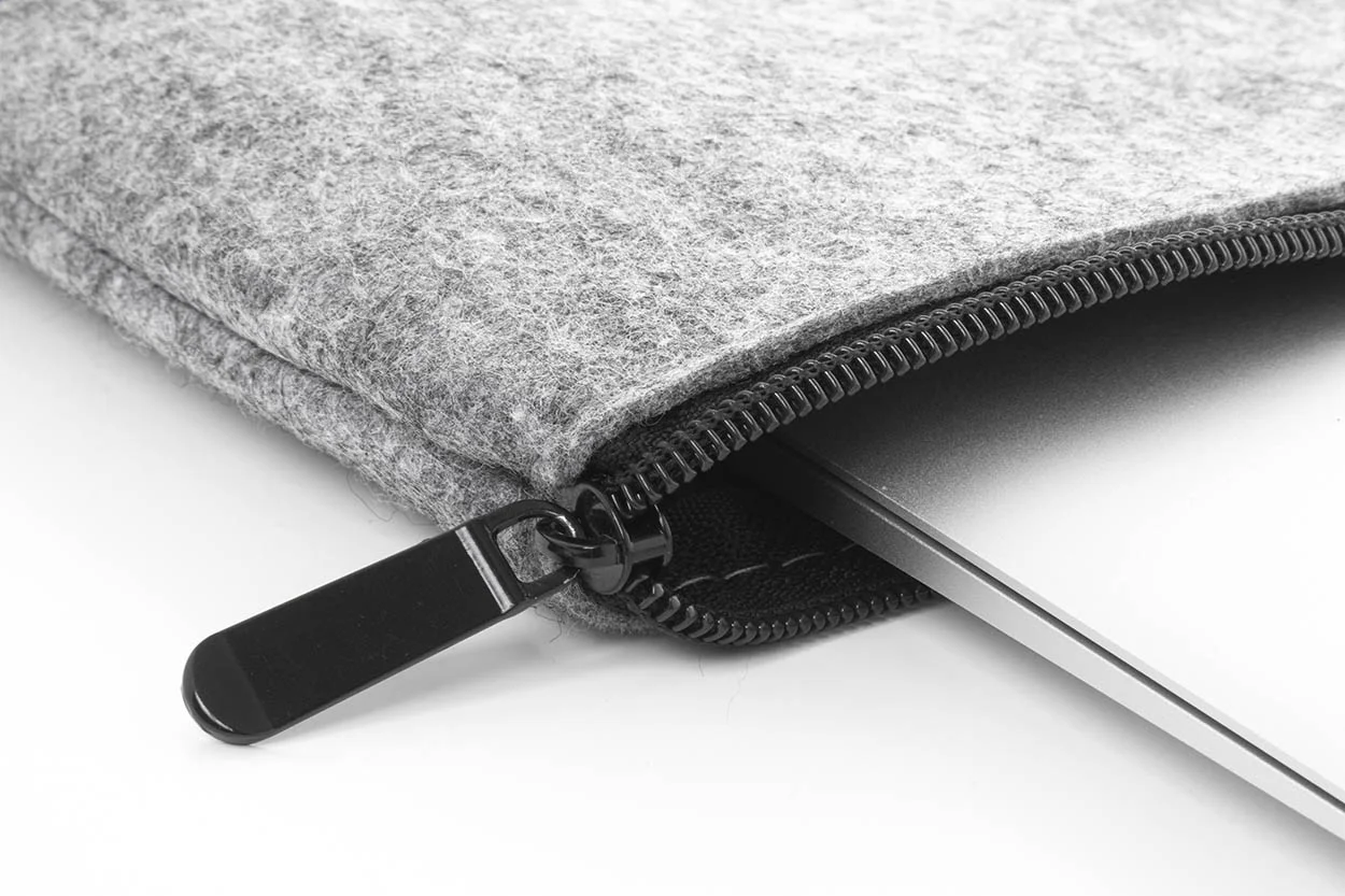 RPET-Filz-Laptoptasche Refelt Comp, grau – Bild 4
