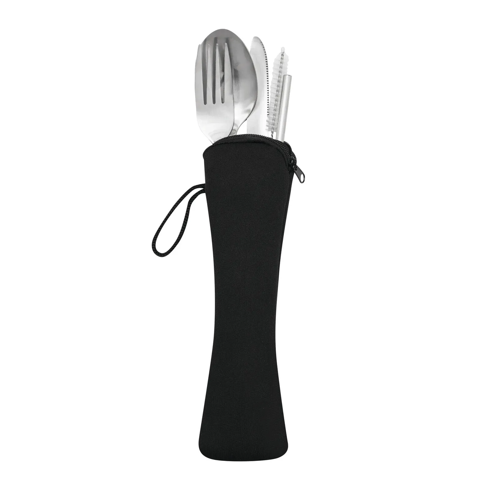 STELLOKIT - Edelstahl-Besteckset, 5-teilig schwarz, silber, schwarz, silber – Bild 3