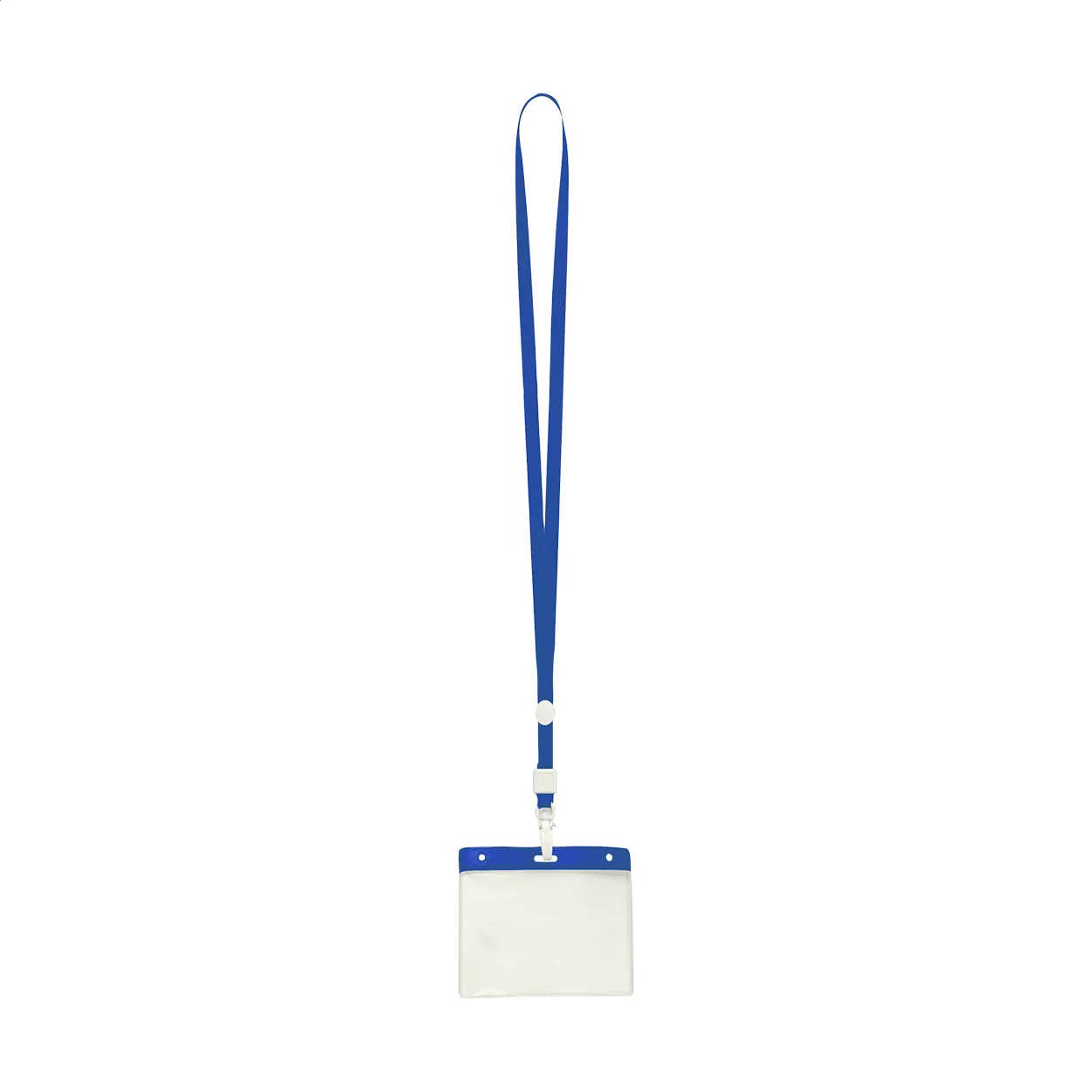 Ausweishülle Ballek mit Lanyard, blau, transparent – Bild 2