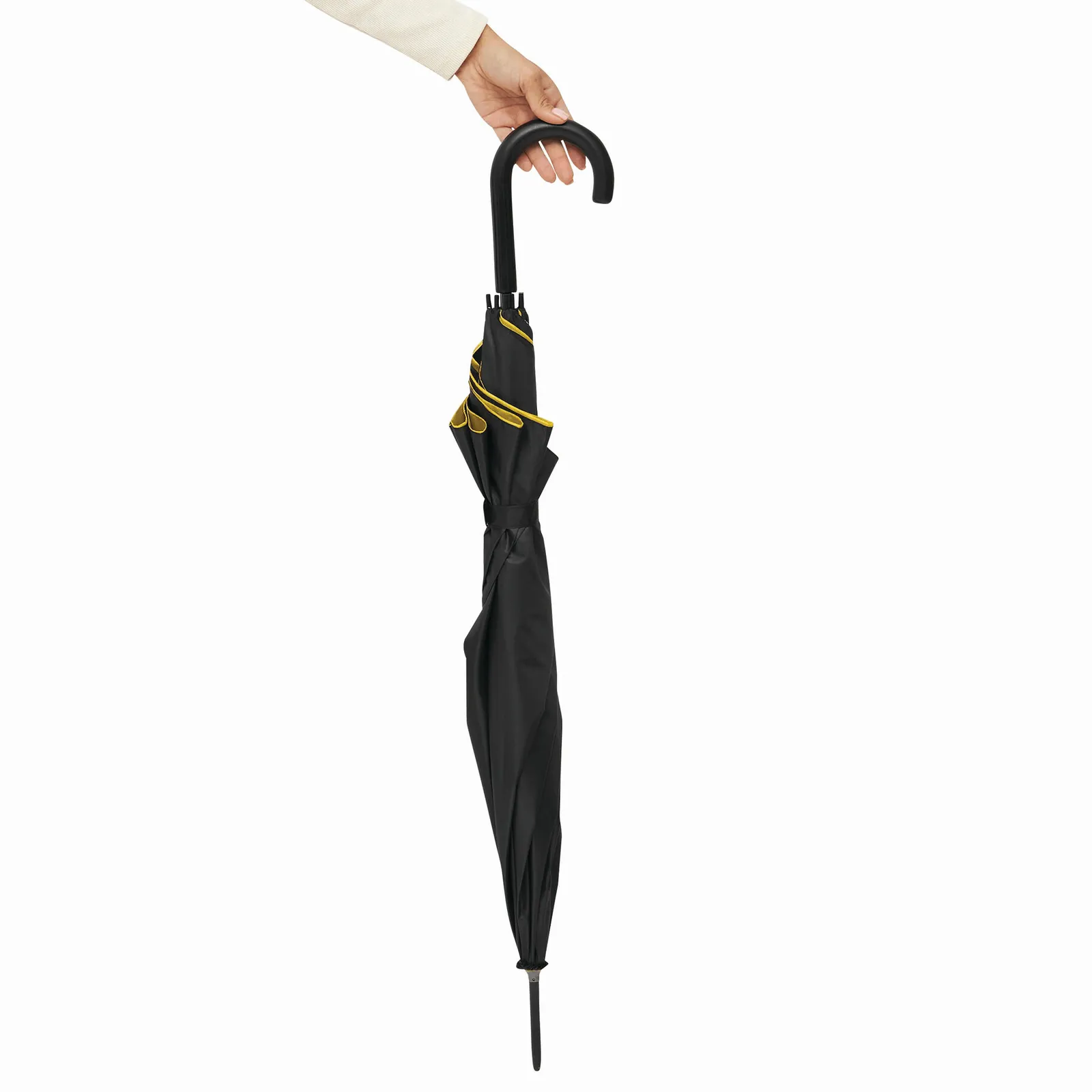 DOUBLY Umbrella, Automatik-Stockschirm, gelb, schwarz – Bild 10