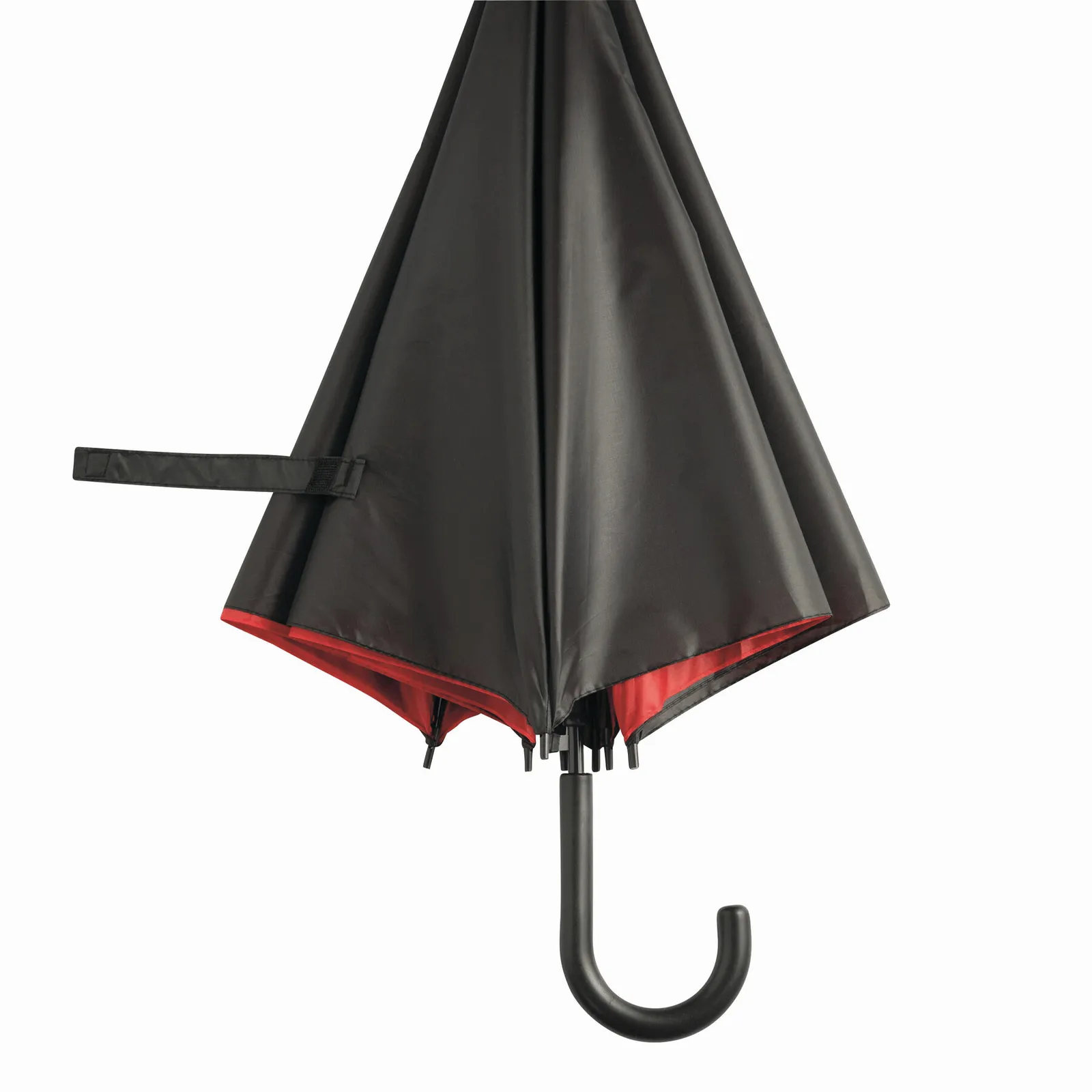DOUBLY Umbrella, Automatik-Stockschirm, rot, schwarz – Bild 4